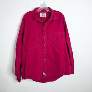 Levi’s Shirt Men XL Red Tab Button Down Western Cowboy 90s Classic Long Sleeve